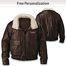 Leather Aviator Personalized Men's Jacket