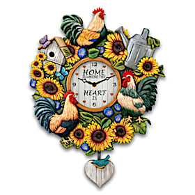Country Heart Wall Clock