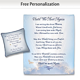 Until We Meet Again Personalized Pillow And Blanket Set