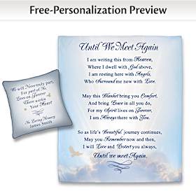 Until We Meet Again Personalized Pillow And Blanket Set