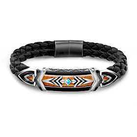 Tiger's Eye And Turquoise Shield Of Strength Bracelet