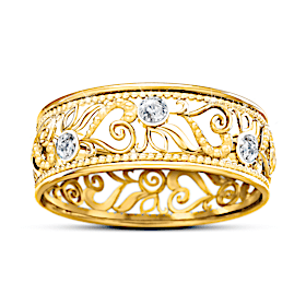 Golden Romance Diamond Ring