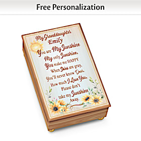 My Granddaughter, You Are My Sunshine Personalized Music Box