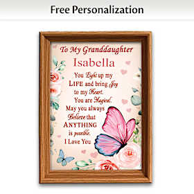 Granddaughter, You Light Up My Life Personalized Frame
