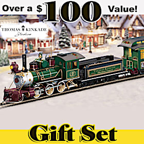 Thomas Kinkade Christmas Express Train Set