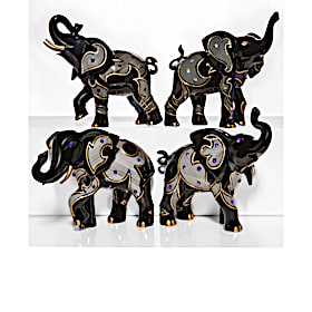Empowering Crystal Elegance Elephant Figurine Collection
