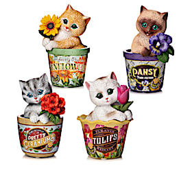 Purr-ecious Petals Kitty Figurine Collection