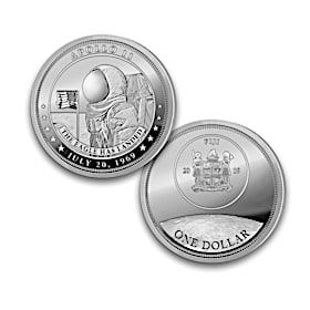 The Apollo 11 Anniversary Silver Dollar Coin Collection