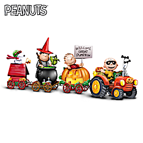 PEANUTS Halloween Tractor Wagon Sculpture Collection