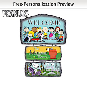 The PEANUTS Gang Personalized Welcome Sign Collection