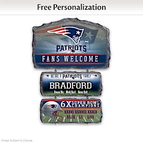 New England Patriots Personalized Welcome Sign Collection