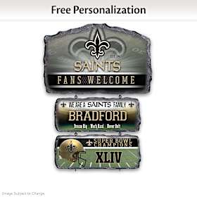 New Orleans Saints Personalized Welcome Sign Collection