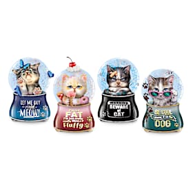 Kayomi Harai: Cats With Sass Glitter Globe Collection