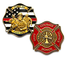 Fire And Rescue Commemorative Challenge Coin Collection