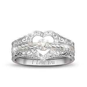 I Love You Diamond Ring Size 7-1/2