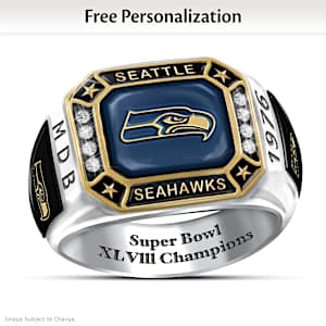 Seahawks Pride Personalized Commemorative Ring