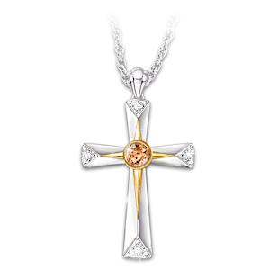Diamond Holy Land Sand Grounded In Faith Pendant Necklace