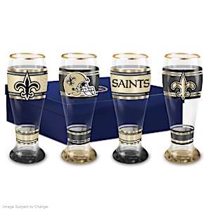 New Orleans Saints Pilsner Glass Set