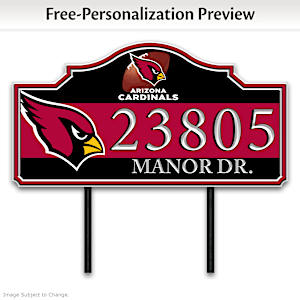 Arizona Cardinals Personalized Address Sign