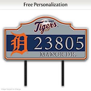 Detroit Tigers Personalized Address Sign