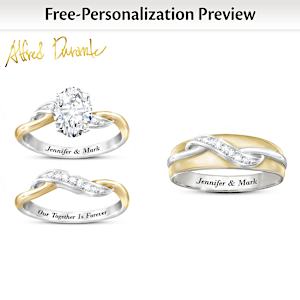 2-Carat Alfred Durante His & Hers Personalized Ring Set