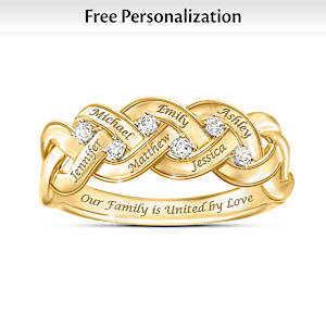 Strength Of Family Personalized Diamond Ring