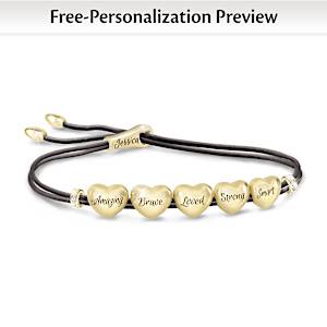 My Amazing Daughter Personalized Leather Bracelet