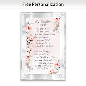 Daughter, You Are Loved Personalized Wall Decor