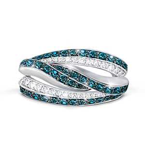 Genuine Diamond Tranquil Waves Ring
