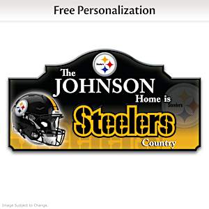 Pittsburgh Steelers Personalized Welcome Sign