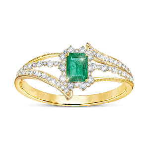 Genuine Gemstone Emerald Elegance Ring