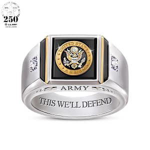 Black Onyx And Diamond Soldier Of Distinction Ring