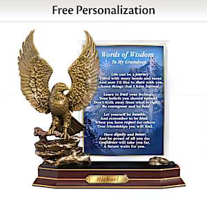 Words Of Wisdom For My Grandson Personalized Sculpture