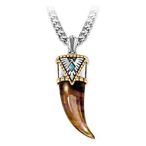 Power Of The West Tiger's Eye Talon Pendant Necklace