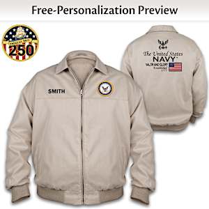 U.S. Navy Armed Forces Personalized Men's Jacket