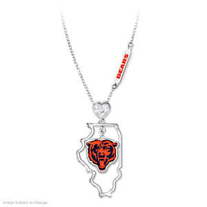 Diamond Bears Touchdown Tribute Pendant Necklace