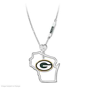 Diamond Packers Touchdown Tribute Pendant Necklace