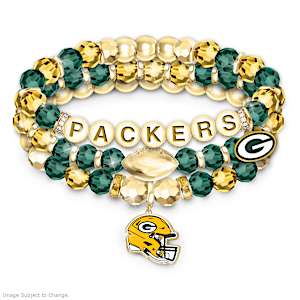 Green Bay Packers Beaded Bracelet Set