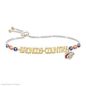 1.5-Carat Crystal Denver Broncos Fan Cheer Bracelet