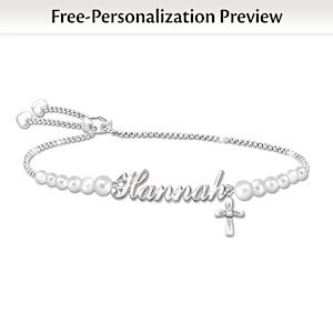 Blessings For My Daughter Personalized Pearl Bracelet