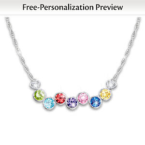 Genuine Diamond Circle Of Love Personalized Necklace