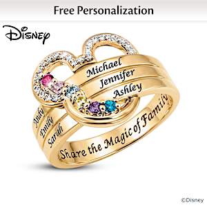 Disney Magic Of Love Personalized Birthstone Family Ring