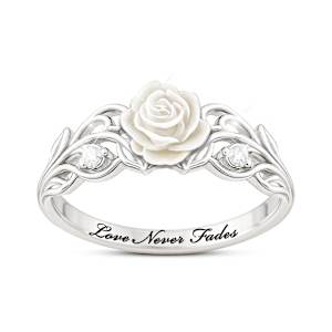 Mother Of Pearl Love Never Fades Rose Ring