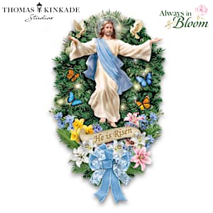 Thomas Kinkade He Is Risen Wreath