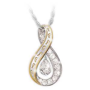1-Carat Genuine Topaz Footprints In The Sand Necklace