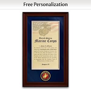 USMC Oath Personalized Wall Decor