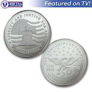 Liberty And Justice For All Quarter Silver Dollar Proof Coin