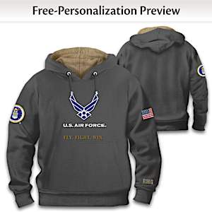 USAF Valor Personalized Men's Hoodie