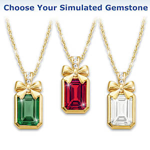 A Gift Of Brilliance 10-Carat Holiday Pendant Necklace