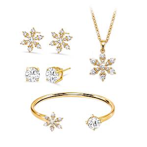 Golden Holiday Advent Calendar Jewelry Set